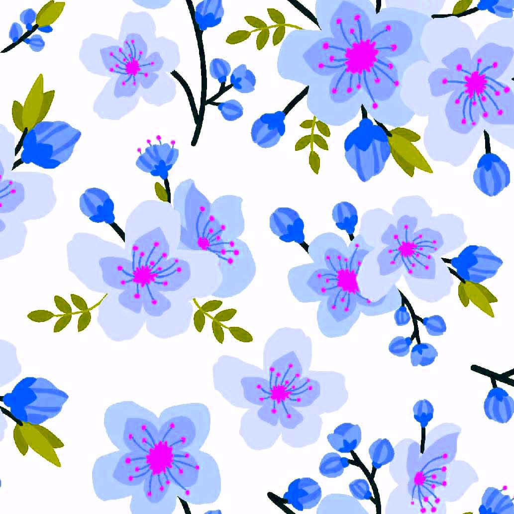 best purple and blue delicate floral cotton single bed bedsheets online sample